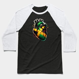 Jamaican Heart Baseball T-Shirt